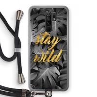 Stay wild: Xiaomi Redmi 9 Transparant Hoesje met koord