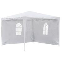 Partytent zijwanden - 4x - wit - voor partytent van 300 x 300 cm - kunststof