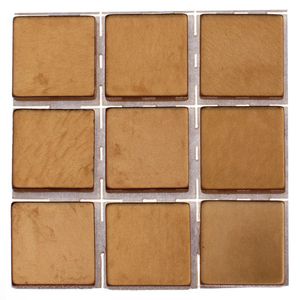 63x stuks mozaieken maken steentjes/tegels kleur brons 10 x 10 x 2 mm   -