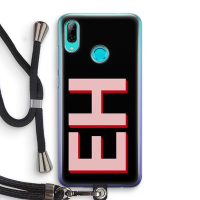 Monogram: Huawei P Smart (2019) Transparant Hoesje met koord