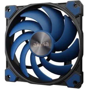 Akasa ALUCIA SC Computer behuizing, Processor Ventilator 12 cm Zwart, Blauw 1 stuk(s)