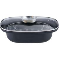GSW Cocotte met frituurmand en deksel - 40 x 25 cm - Koolstofstaal - Alle warmtebronnen inclusief inductie