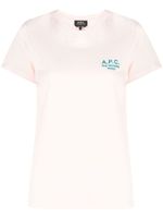 A.P.C. t-shirt à logo imprimé - Rose