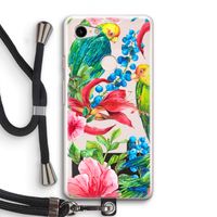 Papegaaien: Pixel 3 Transparant Hoesje met koord