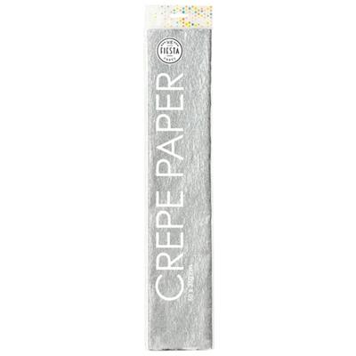 Crepe papier 50x250cm zilver