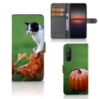 Sony Xperia 1 II | Telefoonhoesje | Met pasjeshouder | Kitten