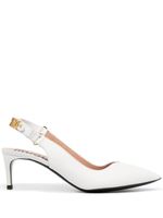 Moschino escarpins à bride arrière 65 mm - Blanc