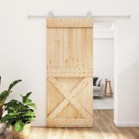 Schuifdeur met beslag 90x210 cm massief grenenhout