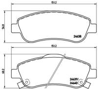 Remmenset, remschijf BREMBO, Remschijftype: Binnen geventileerd, Inbouwplaats: Vooras, u.a. für Honda - thumbnail