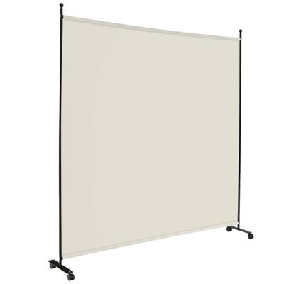 184 x 184 cm Ruimteverdeler op Wieltjes Scherm met een Paneel Opvouwbare Scheidingswand Inkijkbescherming voor Woonkamer Slaapkamer