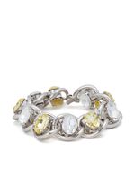 Marni bracelet en chaine serti de cristaux - Argent