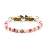 Karma Armband Spiral Candy Heart Pink Crystal