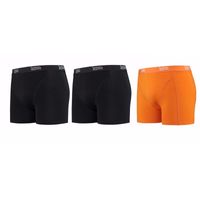 Lemon and Soda boxershorts 3-pak zwart en oranje M M  -