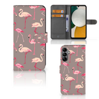 Samsung Galaxy A34 Telefoonhoesje met Pasjes Flamingo - thumbnail