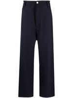 AMI Paris pantalon en laine vierge à coupe droite - Bleu