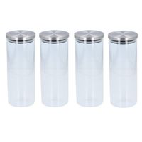 4x Glazen voorraadpot / snoeppot 1500 ml