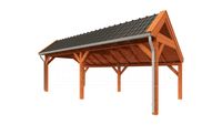 Trendhout Kapschuur De Stee 730x360 cm- Kapschuurdak- Onbehandeld lariks Douglas hout- Trendhout