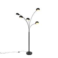 QAZQA Design vloerlamp zwart 5-lichts - Sixties - thumbnail