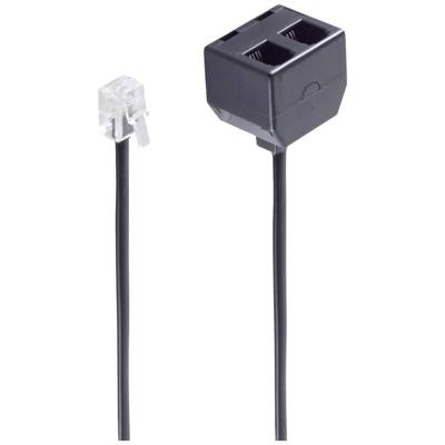 Shiverpeaks Western Adapter [1x RJ10-bus 4p4c - 2x RJ10-bus 4p4c] 0.15 m Zwart