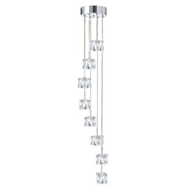 Searchlight Vide hanglampIce Cube 8x5w - 3000K - 20cm metaalgrijs - 6778-8-LED