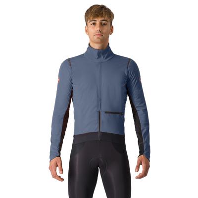 Castelli Alpha Doppio RoS lange mouw fietsjack twilight blue/silver reflex heren Castelli Alpha Doppio RoS lange mouw fietsjack twilight blue/silver reflex heren