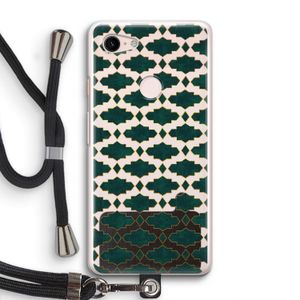 Moroccan tiles: Pixel 3 Transparant Hoesje met koord