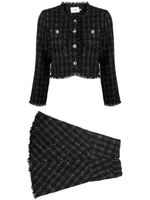 b+ab tailleur-jupe en tweed - Noir