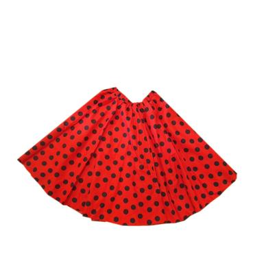 Polka Swing Skirt Red Black 25 inch
