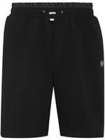 Philipp Plein short de sport à patch logo - Noir