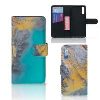 Huawei P20 | Bookcase | Marble Blue Gold