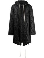 Rick Owens DRKSHDW parka à ourlet plus long au dos - Noir - thumbnail