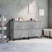 Dressoirs 2 st 60x35x70 cm bewerkt hout betongrijs