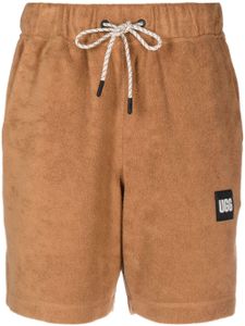 UGG short en coton à logo imprimé - Marron