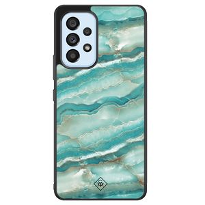 Samsung Galaxy A33 hoesje - Marmer azuurblauw