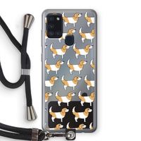 Doggy: Samsung Galaxy A21s Transparant Hoesje met koord