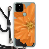 Orange Ellila flower: Pixel 5 Transparant Hoesje met koord