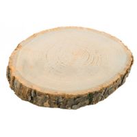 Chaks Decoratie boomschijf met schors - hout - D30 x H2 cm - rond   -