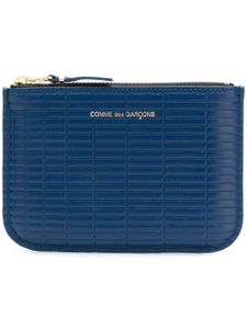 Comme Des Garçons Wallet portefeuille en cuir texturé - Bleu