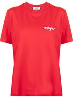 MSGM t-shirt à logo poitrine - Rouge - thumbnail