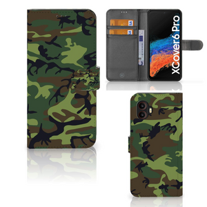 Samsung Galaxy Xcover 6 Pro Telefoon Hoesje Army Dark