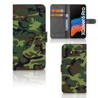 Samsung Galaxy Xcover 6 Pro Telefoon Hoesje Army Dark - thumbnail