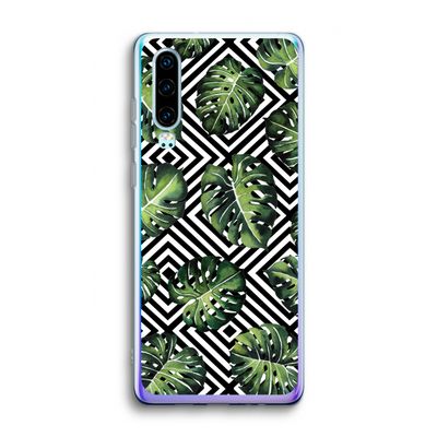 Geometrische jungle: Huawei P30 Transparant Hoesje