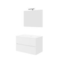 Badkamermeubelset Van Marcke Ada Compleet Set 80 cm Glanzend Wit Met Spiegel Go by Van Marcke