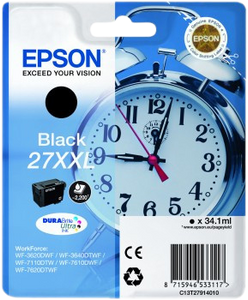 Epson Alarm clock 27XXL DURABrite Ultra inktcartridge 1 stuk(s) Origineel Zwart