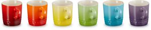 Le Creuset Espresso kopjes - Rainbow 100 ml - 6 stuks