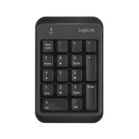 LogiLink ID0201 numeriek toetsenbord Laptop Bluetooth Zwart - thumbnail