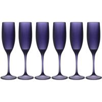 Home Deco Factory Champagneglas - 6x - 13 cl - paars - kunststof - vaatwasserbestendig