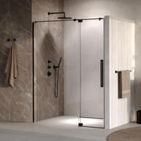 Brauer Stellar - Nisdeur - 2-Delig - Draaiend - Helder Glas - 160 x 200 cm - Omkeerbaar - incl. Glascoating - Mat Zwart