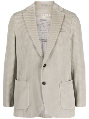 Circolo 1901 blazer côtelé à simple boutonnage - Gris