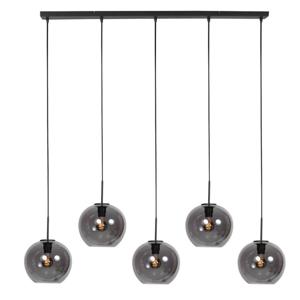 Steinhauer HanglampHaloSwap zwart met bol smoke glas - 4285ZW